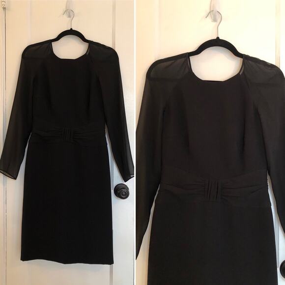 Giorgio Armani Black Silk Chiffon Dress - Picture 1 of 11